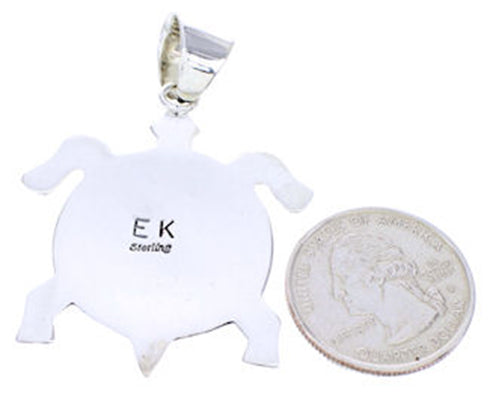 Multicolor Native American Village Design Turtle Pendant YS71422